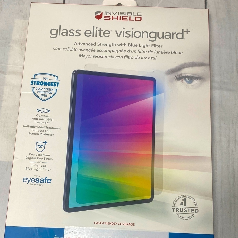 Invisible Shield Glass Elite VisionGuard+Screen Protector for iPad Pro 12.9”
